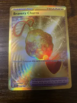 Pokemon Bravery Charm 175/142 Sv07: Stellar Crown Gold Hyper Rare Holo - Image 1