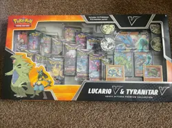 Pokemon TCG Lucario V & Tyranitar V Heavy Hitters Premium Collection NEW - Image 1
