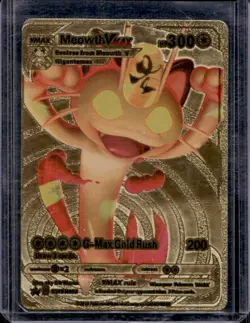 2020 Pokemon G-Max Gold Rush Meowth VMAX Foil #SWSH005 - Image 1
