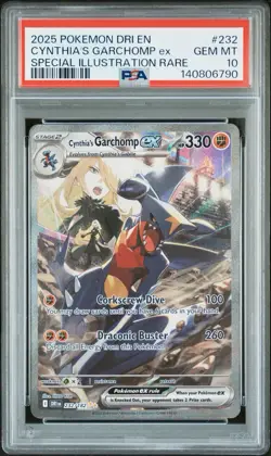 PSA 10 Cynthia’s Garchomp SIR Destined Rivals Pokemon #232 - Image 1