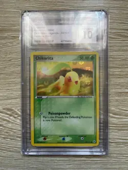 Pokemon Chikorita Hiddeen Legends Reverse Holo Cgc 10 - Image 1