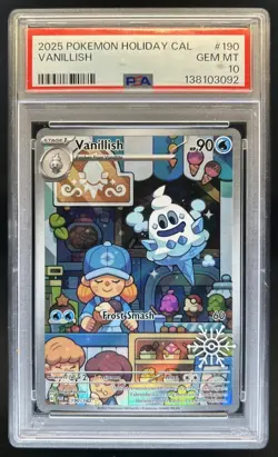2023 Pokemon SV Paradox Rift Vanillish Illustration Rare #190/182 PSA 10 - Image 1