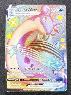 Lapras VMAX SV111 Shiny Full Art Pokemon TCG Sword & Shield Holo Rare NM - Image 1