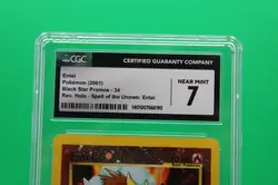 Pokemon Entei Black Star Promo #34 2001 Spell of the Unown CGC 7 - Image 2