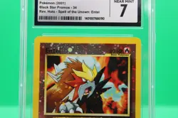 Pokemon Entei Black Star Promo #34 2001 Spell of the Unown CGC 7 - Image 3