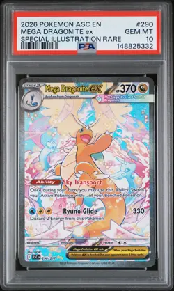 2026 POKEMON ASC EN ASCENDED HEROES #290 MEGA DRAGONITE EX PSA 10 SIR - Image 1