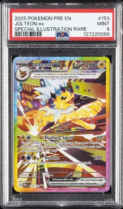 2025 POKEMON PRE EN-PRISMATIC EVOLUTIONS #153 JOLTEON EX PSA 9 - Image 1