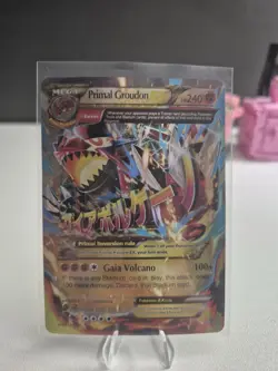 Pokemon Primal Groudon EX Full Art Holo 86/160 XY Primal Clash Ultra Rare - Image 1
