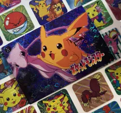 Pokemon Vintage Pocket Monsters Vending HOLO Prism Sticker 1999 Bandai Nintendo - Image 1