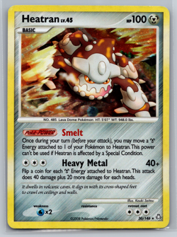 Pokemon TCG - HEATRAN - 30/146 - HOLO - RARE DP LEGENDS AWAKENED (2008) HP DMG - Image 1
