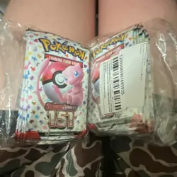 Pokemon Scarlet & Violet 151 Booster Packs Lot 10 English Mew Cover - Image 1