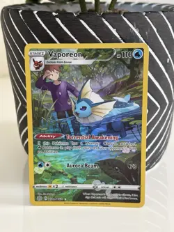 Pokemon Vaporeon TCG TG02/TG30 Brilliant Stars Trainer Gallery Ultra Rare Holo - Image 1