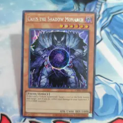 Yugioh Asian English Caius The Shadow Monarch CR08-AE056 Secret Rare - Image 1