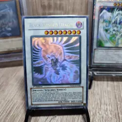 Yugioh English Black Winged Dragon TSHD-EN040 Ghost Rare 1st Edition MP - Image 1