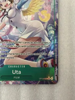 One Piece Card Game 🏴‍☠OP13-023 Uta SR NM Alt Art Foil ENGLISH - Image 4