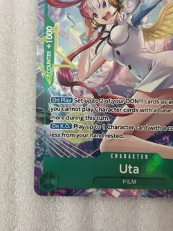 One Piece Card Game 🏴‍☠OP13-023 Uta SR NM Alt Art Foil ENGLISH - Image 5