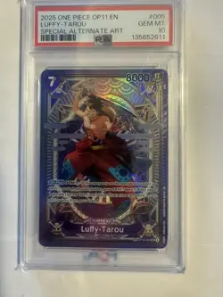 2025 One Piece OP11 EN Luffy-Tarou SP ST18-005 Special Alternate Art PSA 10 - Image 1