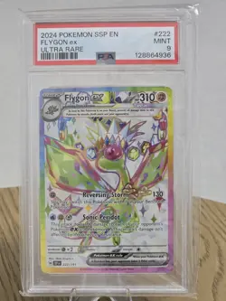 Flygon 222/191 PSA 9 Surging Sparks SSP 2024 Ultra Rare Graded Pokemon Card Slab - Image 1
