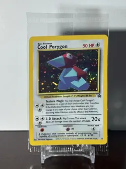 Pokemon TCG Cool Porygon Holo Foil Black Star Promo 15 SWIRL! Sealed Card Warped - Image 2