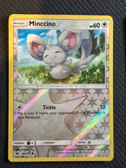 Minccino ~ Reverse Holo~ Cute Pokemon Cards | Pastel Aesthetic | Gallery - Image 1