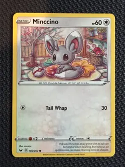 Minccino ~ sowsow~Cute Pokemon Cards | Pastel Aesthetic | Gallery - Image 1