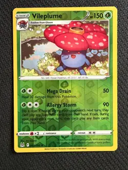 Vileplume ~ Reverse Holo ~ Cute Pokemon Cards ~Gallery - Image 1