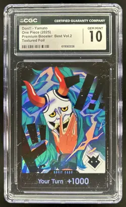 2025 One Piece Premium Booster Best V2 Yamato Textured Foil Don Card #DON CGC 10 - Image 1