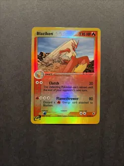 Pokemon TCG Blaziken EX Ruby and Sapphire Card 15/109 Reverse Holo Rare LP - Image 1