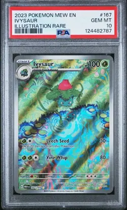 PSA 10 GEM MT Ivysaur SV 151 Illustration Rare 167/165 Pokemon Card English 2023 - Image 1