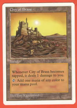 MTG Magic the Gathering City of Brass 5th Edition NM/M - FREE SHIPPING 5ED - Image 1