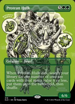1x Protean Hulk - Foil Etched Moderate Play MTG Magic - Kid Icarus - - Image 1