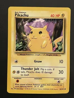 Pikachu 58/102 Base Set Pokemon Vintage 1999 WOTC - Image 1