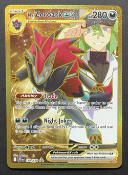 Pokemon N's Zoroark ex 189/159 Sv09 Journey Together Gold Holo JTG Hyper Rare NM - Image 2