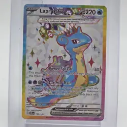 Pokemon Lapras ex 158/142 Stellar Crown Ultra Rare Tera Holo Card SV07 - Image 1