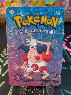 Mr. Mime #122 - Vintage Vending Machine Prism Sticker 2000 - Pokemon Card - Image 1