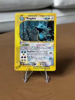 Pokemon Crystal Kingdra 148/147 W/ Swirl 🌀 Aquapolis Holo Secret Rare - Image 1