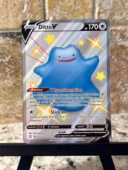 Pokemon TCG ~ Ditto V Full Art Holo [Shining Fates: Shiny Vault SV118/SV122] NIM - Image 1