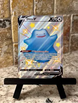 Pokemon TCG ~ Ditto V Full Art Holo [Shining Fates: Shiny Vault SV118/SV122] NIM - Image 5