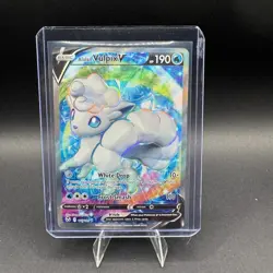 Alolan Vulpix V Pokemon Silver Tempest 173/195 Ultra Rare Full Art Holo NM - Image 1