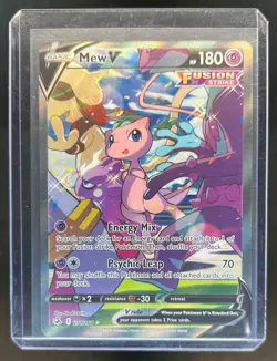 2021 Pokemon SWSH Fusion Strike Mew V Full Art #251/264 - Image 1