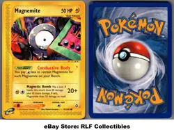 2002 Pokemon, Aquapolis, #91/147 Magnemite, Common - Image 1