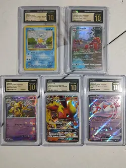 Pokemon CGC Pristine 10, Lot Of 5, Parasect, Squirtle, Kadabra, Latias, Flareon - Image 1