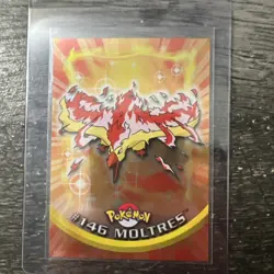 Topps Pokemon TV Animation Edition Holo Foil #146 Moltres Blue Topps Logo - Image 1