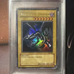 2003 Yu-Gi-Oh! SDJ Red-Eyes Black Dragon #001 PSA 9 MINT - Image 2