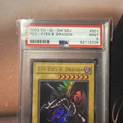 2003 Yu-Gi-Oh! SDJ Red-Eyes Black Dragon #001 PSA 9 MINT - Image 3