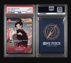 2024 ONE PIECE ENGLISH VERSION 1ST ANNIVERSARY SET #017 NICO ROBIN PSA 8 - Image 1