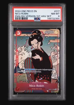 2024 ONE PIECE ENGLISH VERSION 1ST ANNIVERSARY SET #017 NICO ROBIN PSA 8 - Image 3