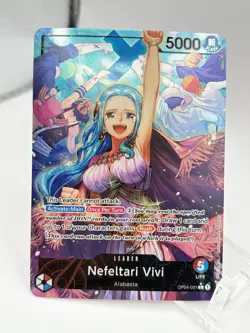 2023 One Piece Nefeltari Vivi OP04-001 Alternate Leader NM Foil - Image 3
