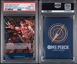 2025 One Piece EN 3rd Anniversary 3 Brothers Winner 053 Portgas D. Ace PSA 10 - Image 3