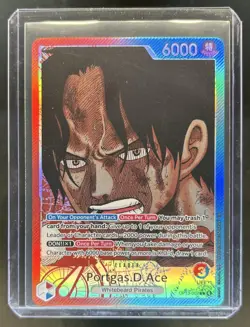 2025 One Piece Carrying On His Will Portgas D. Ace Leader Alt Art #OP13-002 - Image 1